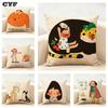 Illustrations Of Everyday Life Cushion Cover Household Decoration Linen Sofa Cushion Cover: Skin-Friendly & Breathable With Invi