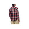 Timberland Plaid Point Collar Button Drop Shoulder Long Sleeve Shirt Men shirts Red TB0A6J5KE091
