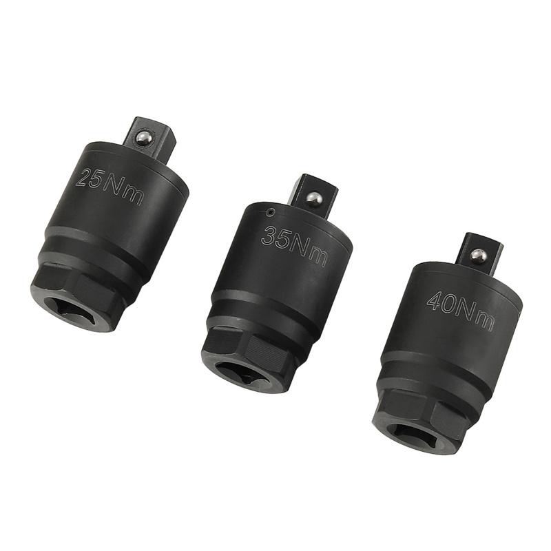 1/3-teiliges 3/8-Zoll-Drehmomentschlüssel-Adapterset für Ölfilter (25, 35, 40 Nm) – Präzisionswerkzeuge