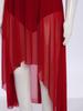 Girls Lyrical Dance Dress - Shiny Rhinestones One Shoulder Sleeveless Cutout with High-Low Flowy Mesh Skirt