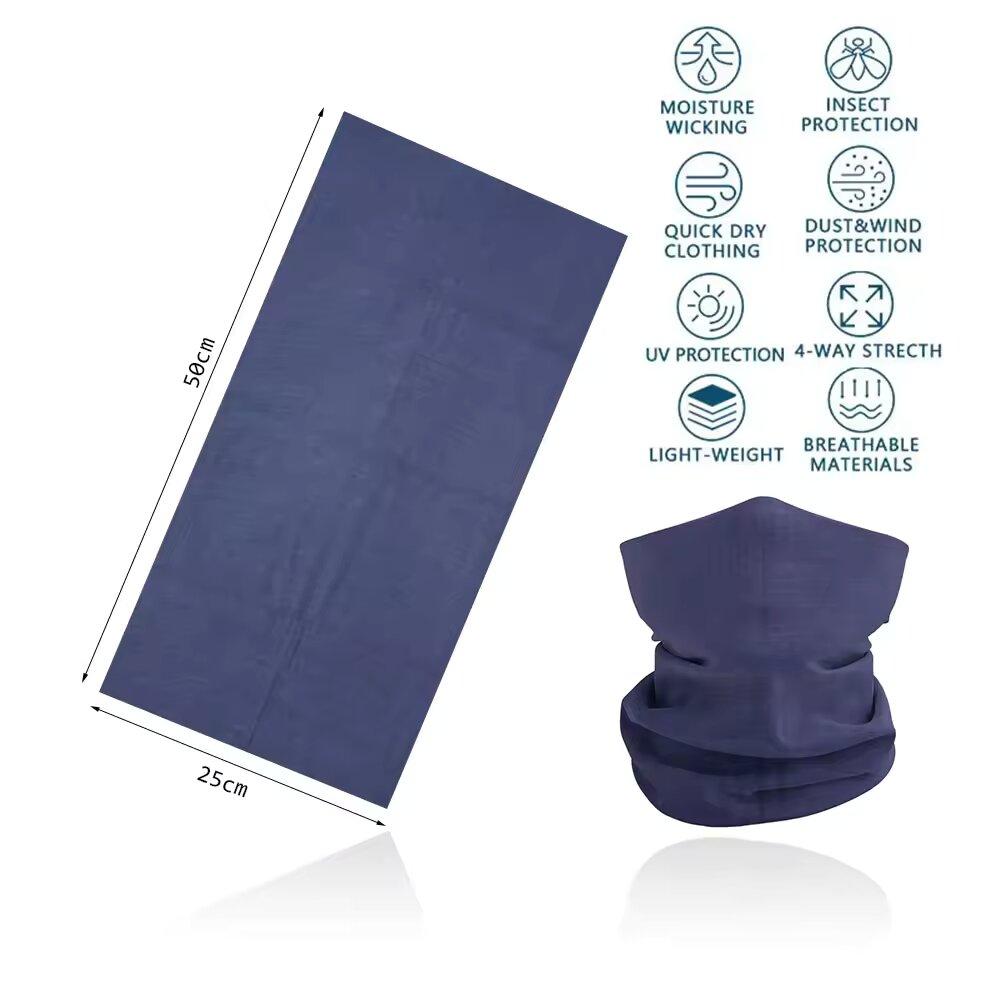 Breathabale Neck Gaiters for Men Women Dustproof Quickdry Solid HeadScarf for Hiking Cycling Fishing Face Shield Bandana