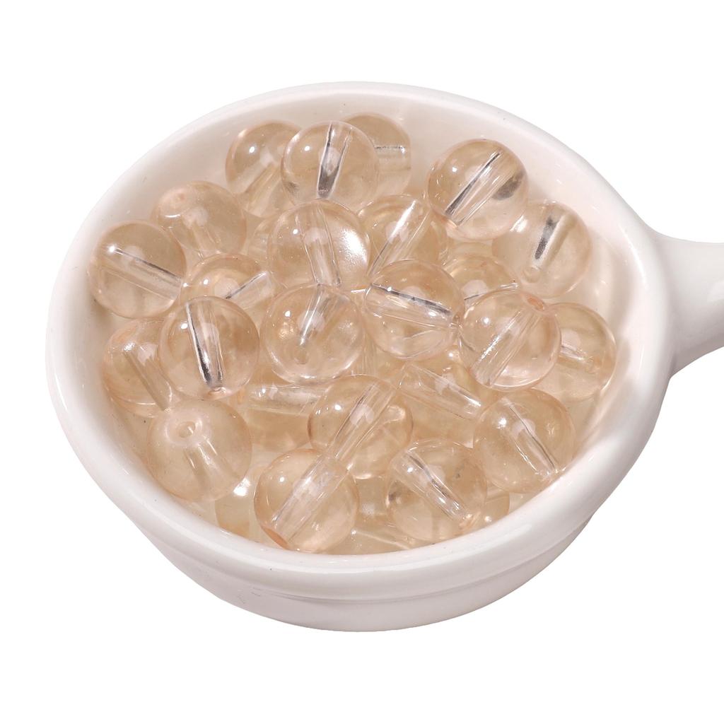 20-50Pcs High Transparency Glass Beads Loose Spacer Beads for Jewelry Making DIY Bracelet Necklace