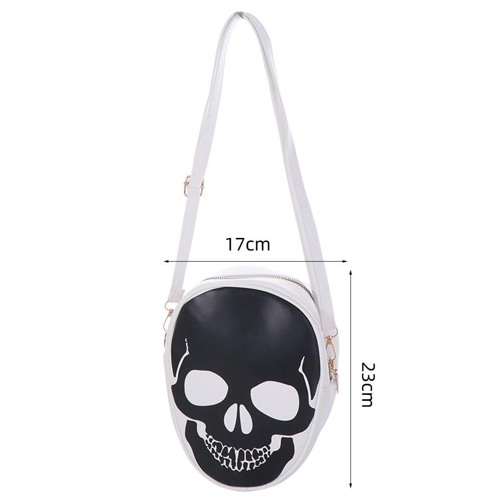 Creative Ghost Crossbody Bag Gothic Novelty Leather Candy Bag Halloween Skull Shoulder Bag Women