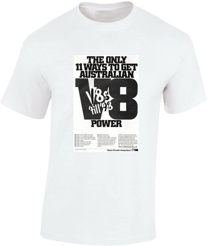 1984 Holden V8S Till 98 AD Tshirt Various Sizes XS белый