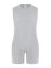 Mens Adaptive Nursing Jumpsuit Rompers Sleeveless Back Zipper Round Neck Short Bottoms Bodysuit