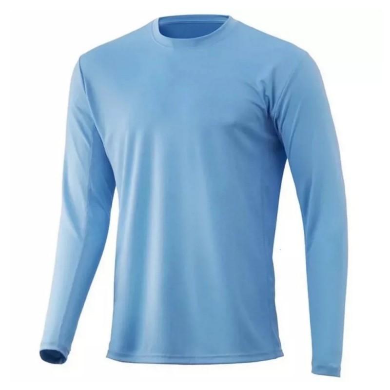 Mens Long Sleeve Fishing Shirt UPF Sun Protection Quick Dry Lightweight Breathable Clothing Outdoor Angling