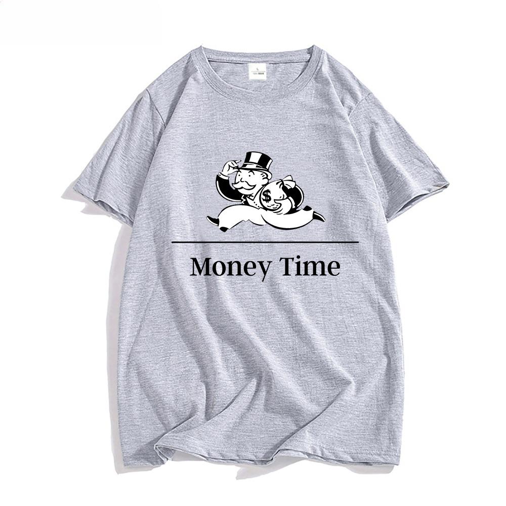 MONOPOLY MAN Money mens 100cotton Tshirt hiphop regular style Mens Womens oversized Y2K Tee Casual Loose Outdoor Street