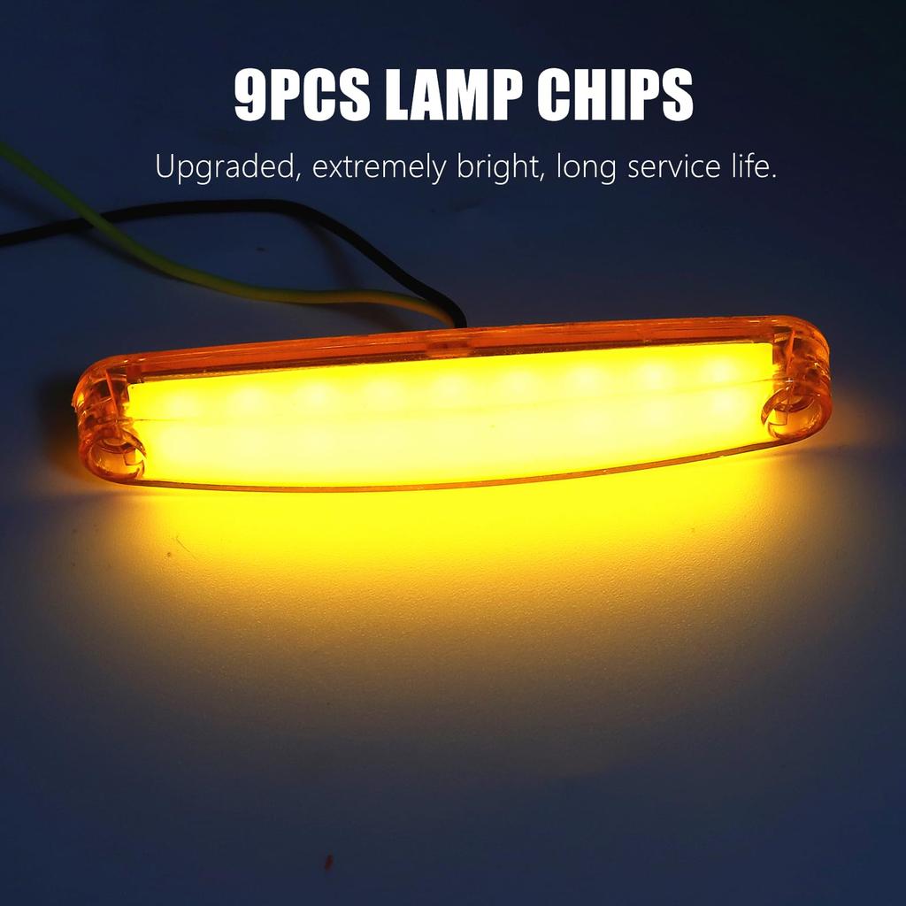 LED Side Marker Light 9-LED Truck Position Lamp 12V 24V