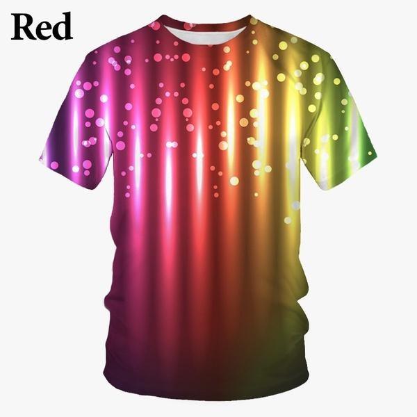 

Новая футболка с радужным 3D-принтом, легкая футболка Vertigo, гипнотическая футболка, забавная футболка унисекс с коротким рукавом S синий