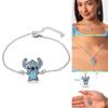 Lilo Stitch Fashion Jewelry Alloy Chain With Rhinestones For Casual Gift