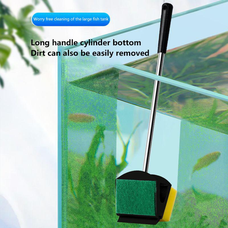 Aquarium Fish Tank Glass Plant Cleaning Brushes Floating Clean Window Algae Scraper Fish Tank Algae Removal Cleaning Brush