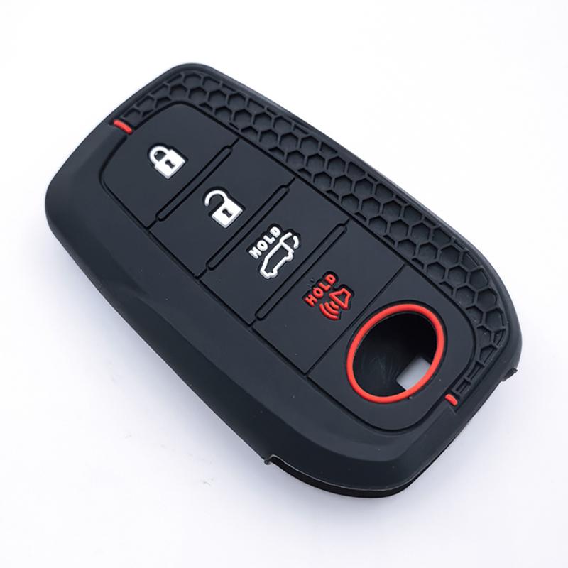 Silicone Auto Remote Car Key Case Cover For Toyota Chr Hilux Fortuner Land Cruiser 200 Camry Corolla Crown Rav4 Highland
