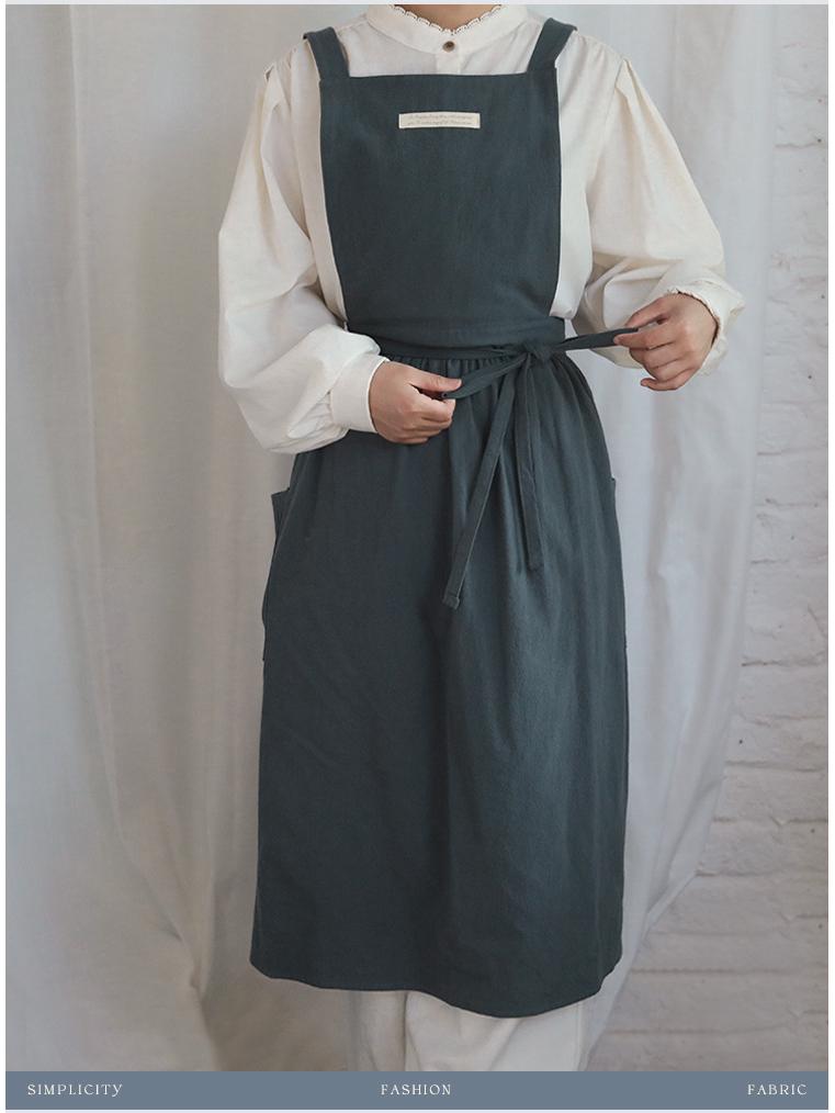 Nordic Quality Korean Style Canvas Kitchen Apron
