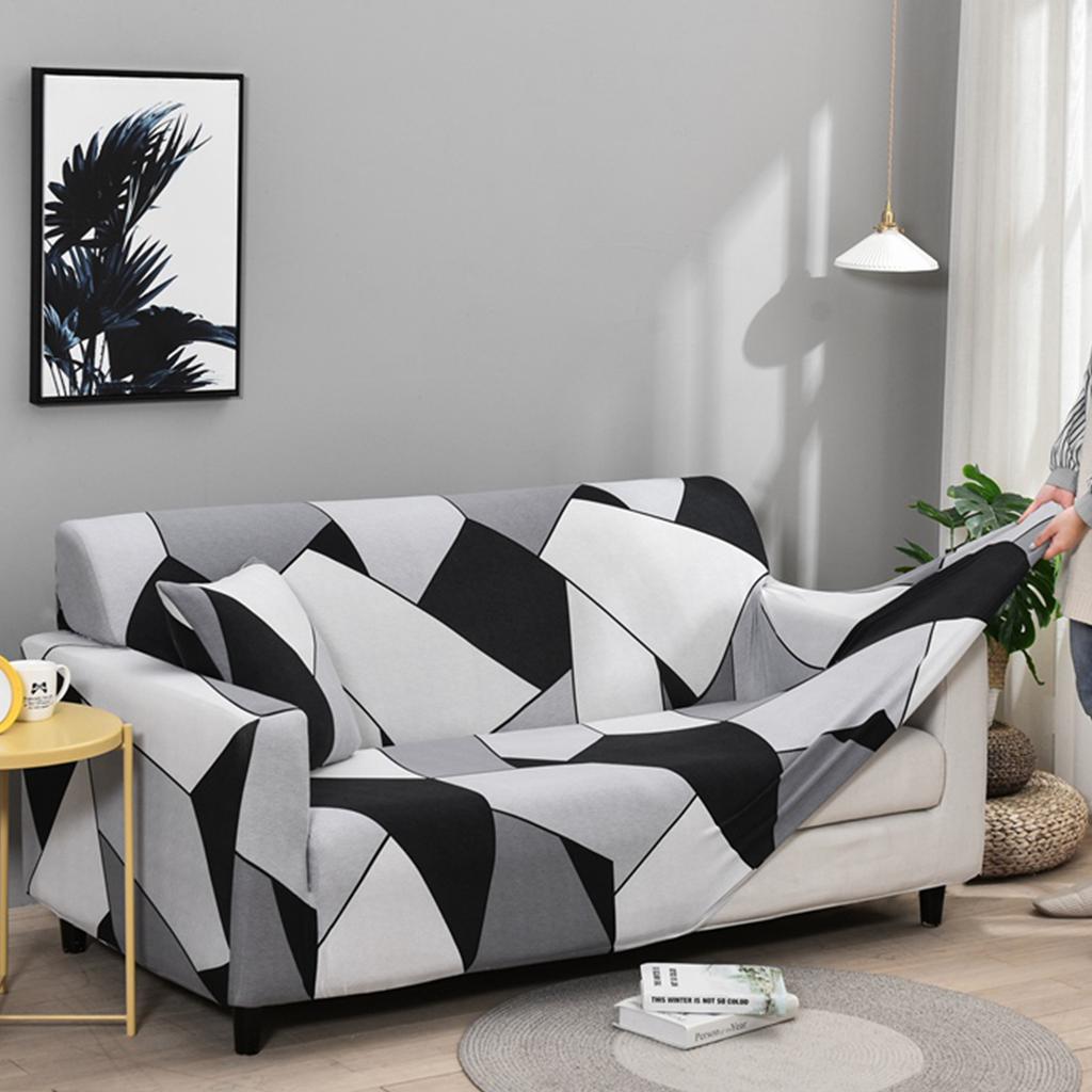 1pc Elastic Printed Sofa Cover, All-incl., Anti-slip, Season-proof, Cat/dust-resist., Wash/durable, for Home Sofa Decor&prot.