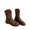 Ziyan Vintage British Travel Wear Western Boots Embroidered Knight Boots Short Boots Women's Martin Boots Merard Summer