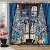 Christmas Backdrop Shower Curtain Holiday Gifts Fireplace Christmas Tree Garland Fabric Bath Curtains Bathroom Decor With Hooks