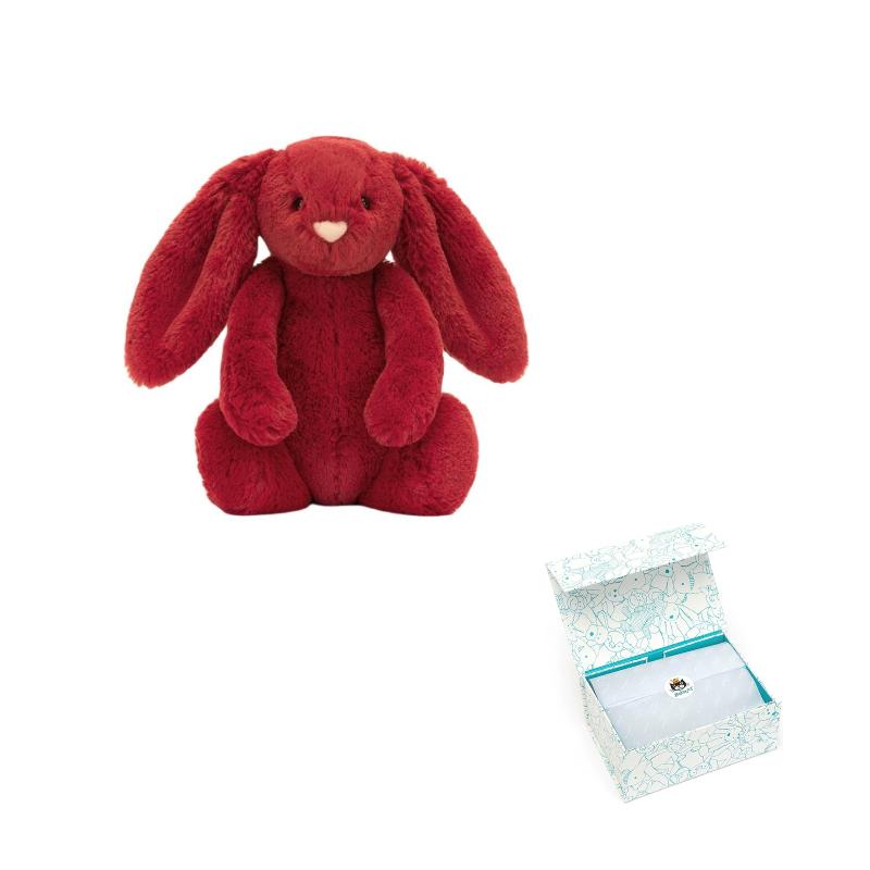 JELLYCAT Bonnie Rabbit series shy cranberry bunny cute rabbit soothing companion doll plush doll sitting 15cm high