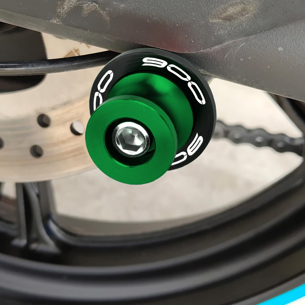 MotHeartCNC M8 Stand Hook for 900 2017-2024 Paddock Stand Hook Swing Arm Hook Spool Bobbin M8 900 Parts (Green)