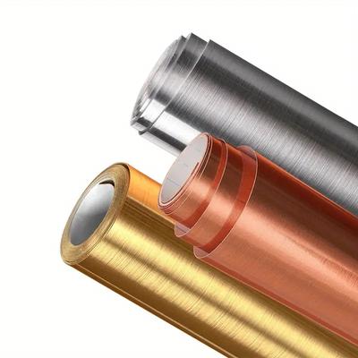 Edelstahl Gebürstet Kontaktpapier Abziehen und Aufkleben Wandverkleidung Selbstklebend Abnehmbar Wandaufkleber für Kühlschrank Möbel