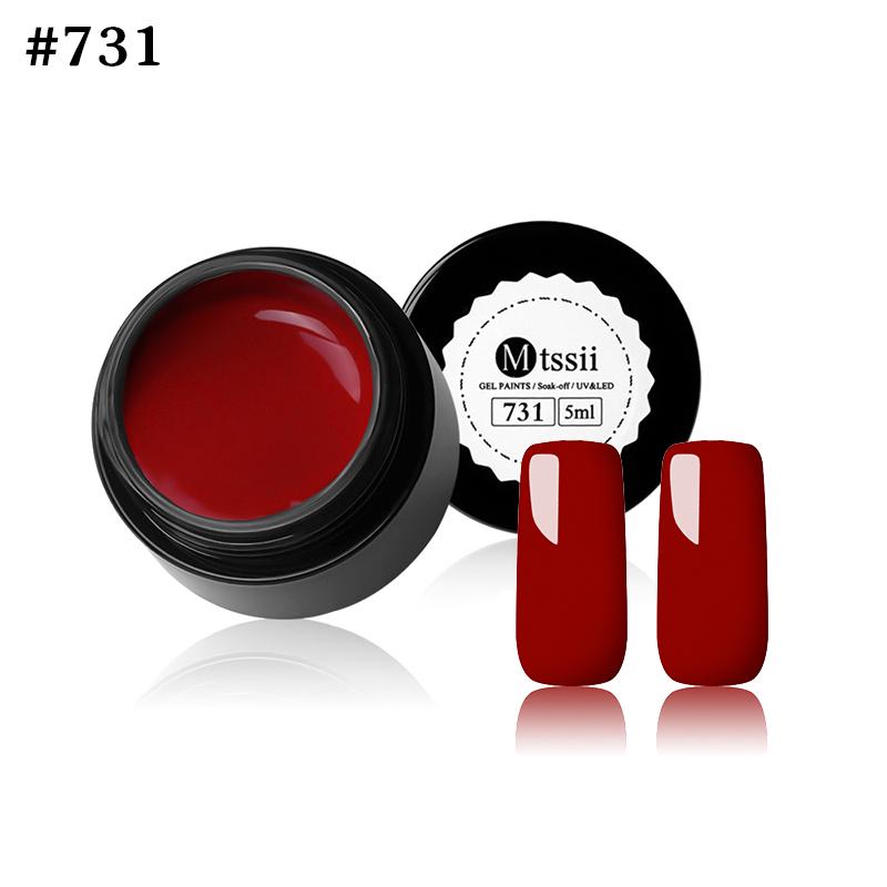 Mtssii 21 Colors Painting 5ML UV&Led Polish Paint Art Design Drawing Nail Gel Lacquer Decoration