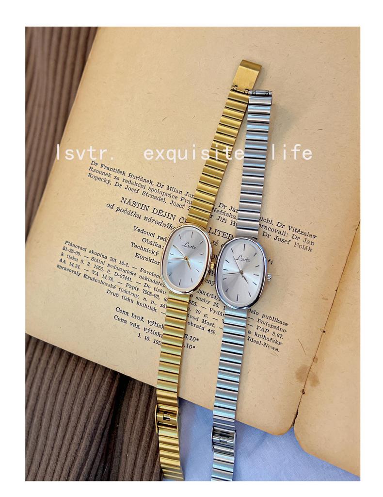 Gold-Toned Women's High-End Quartz Fashion Watch with Steel Band