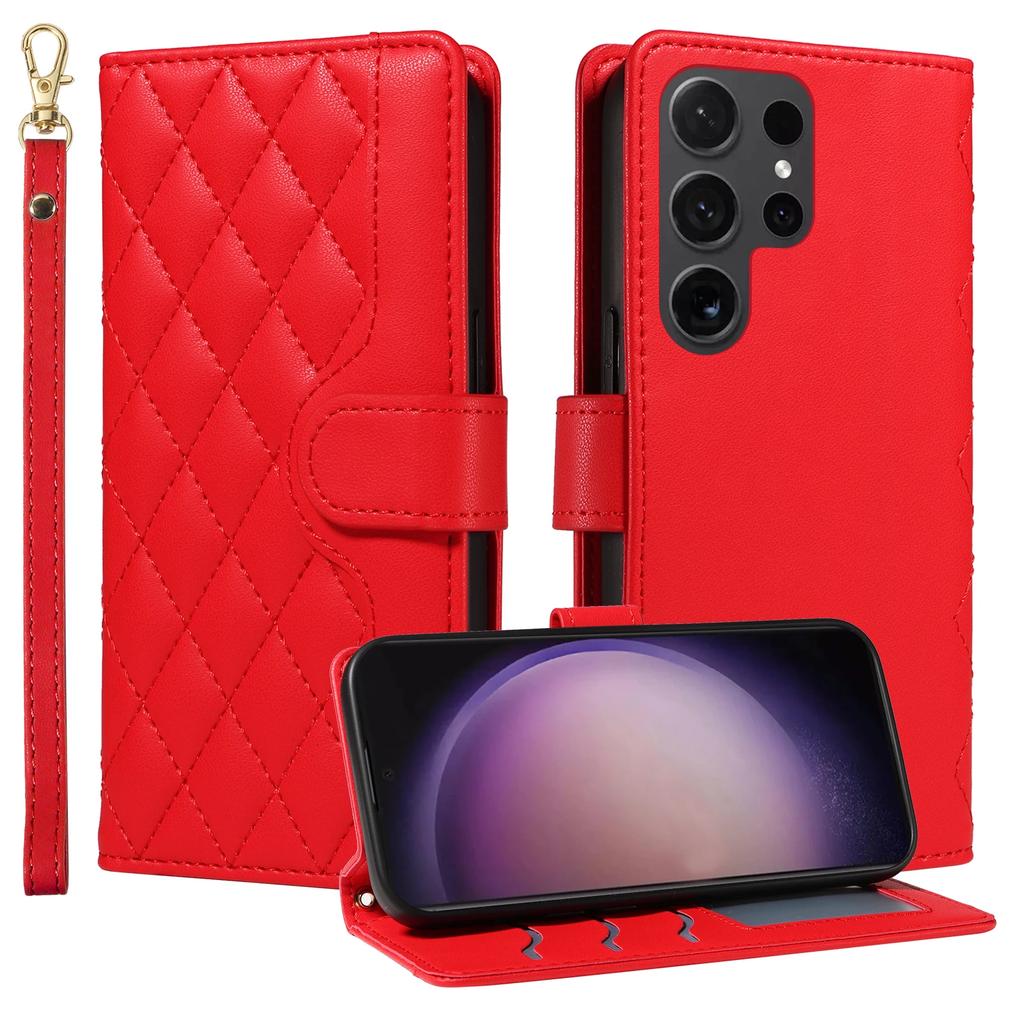 Crossbody Cards Solt Wallet Leather Case For Samsung Galaxy S24 Ultra S23 S22 Plus S21 A55 A25 A15 A35 A16 A06 Bag Pocket Cover