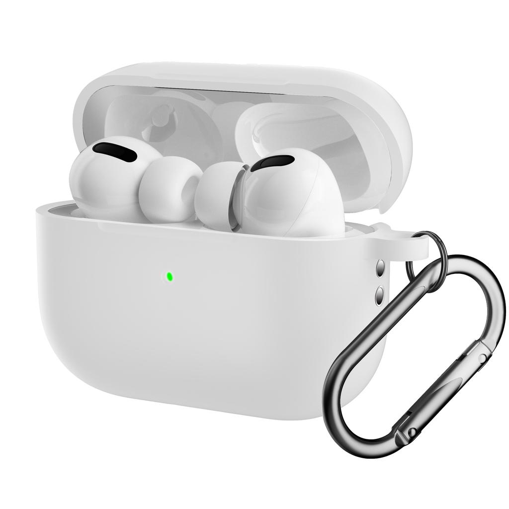 AirPods Pro 2nd / 1st Generation Case With Key Chain  Fully Protected Silicone Skin Accessory Front LED Visible Light