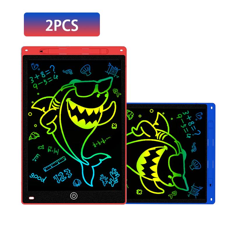 2 Pieces of 10 Inch LCD Writing Board Drawing Board Childrens Graffiti Drawing Board Handwriting Blackboard Childrens Toy