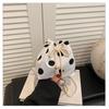 Polka Dot Nylon Drawstring Crossbody Bag Soft Lightweight Adjustable Strap Fashion Shoulder Purse for Women Shopping