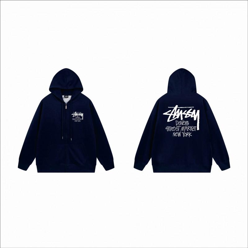 Unisex Mikina s kapucí na zip s fleecovou podšívkou a potiskem písmen Volný střih Bavlna Dlouhý rukáv Pánská Dámská