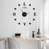 No-punch Heart-shaped Clock Acrylic Living Room Wall Clock Bedroom Wall Clock Decorative Clock Silent Design Luminous