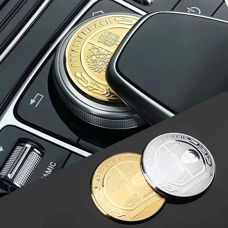 Hots 1pcs 48mm Car Central Control Multimedia Knob Cover Sticker For Mercedes Benz AMG GLC GLE CLA GLA W205 W211 W213 Car Acces