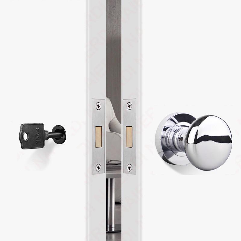 Serratura per Porta Nascosta Senza Chiave/Foro Chiave Set Maniglia per Porta Privacy in Lega di Zinco Maniglia per Porta Scorrevole Invisibile Serratura Meccanica