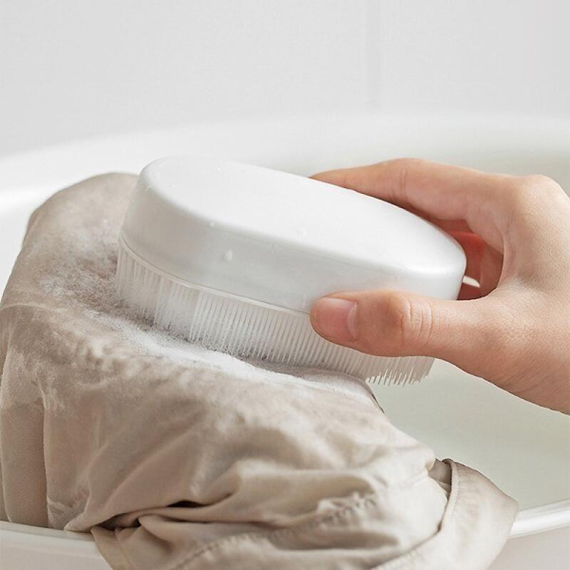 Microfiber laundry cleaning brush for bathroom sneakers and clothes without damaging them