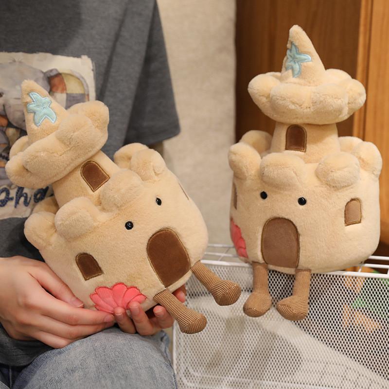 Beach Castle Stuffed Toy Pillow Ornament Bedroom Decor For Play Comfort And