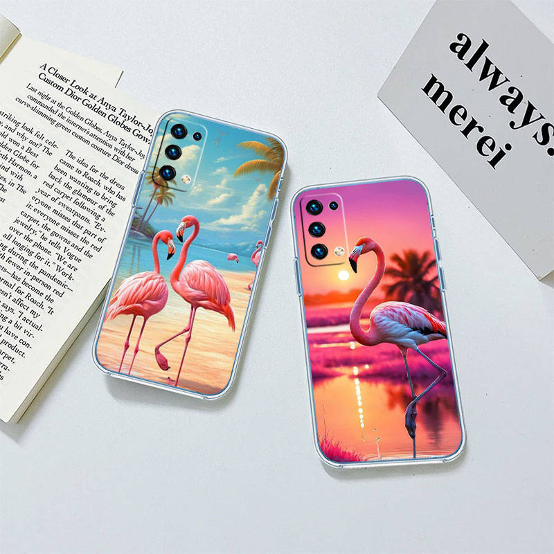 JO24 Flamingos Pink Bird Phone Case for Motorola E22S E7 G6 G7 G8 G9 Plus Power Play G10 G20 G04 E30 E40 E22 E20 E13 G22 G23 G Stylus Play