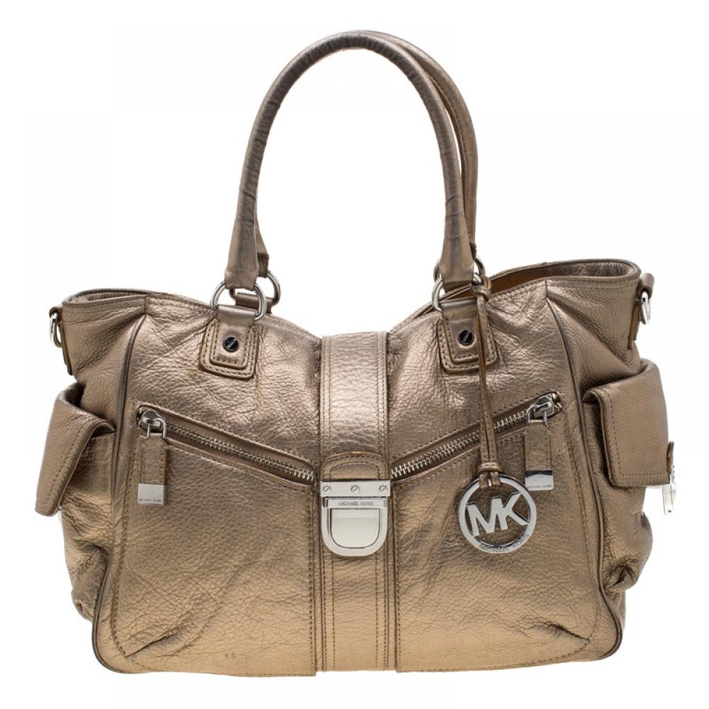 

Michael Kors Кожаная сумка-портфель Michael Michael Kors металлик золотистый