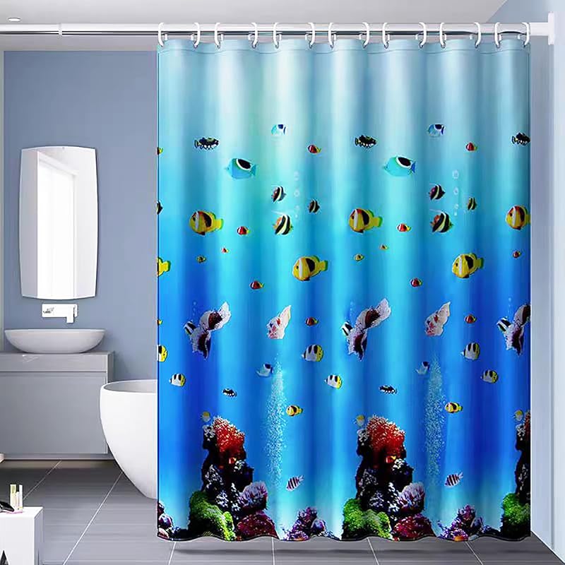 Shower Curtain Liner, 4G PEVA Green Leaf Shower Liner, Plastic Waterproof Shower Curta, 72x72 inch with Grommet Holes 3 Magnetic Weights