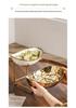 Elegant Multi-Layer Ceramic Fruit Bowl with Electroplating - High-Value Dried Fruit Storage Rack