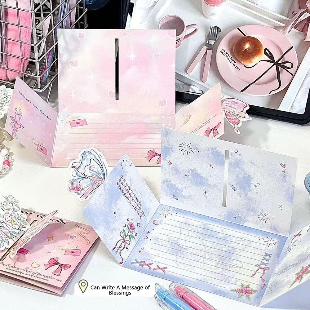 Retro 3D Foldable Greeting Card With Envelope Pop-Up Card Perfect for Couples