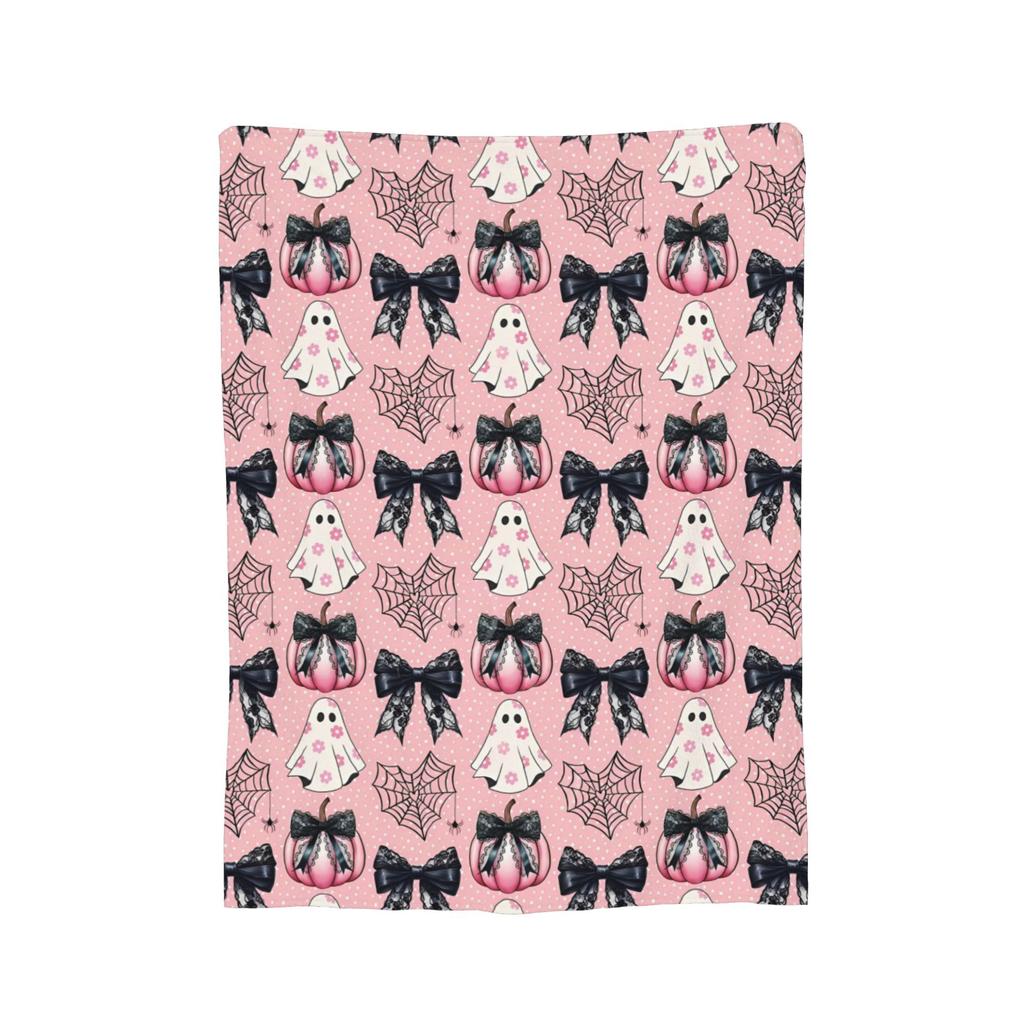 Halloween Ghosts Foral Blankets Fleece Summer Air Conditioning Pumpkin Portable Super Soft Throw Blanket for Home Travel Quilt