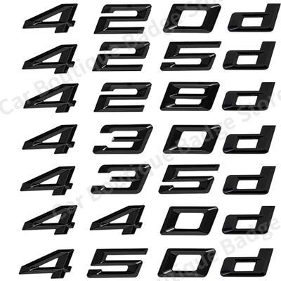 3D ABS Car Trunk Letters  Badge Emblem Styling Decals Sticker For BMW 4 Series 420d 425d 428d 430d 435d 440d F30 F32 F33 F36