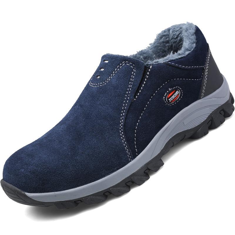 

Oulylan Men Breathable Industrial Safety Shoes Lightweight Anti-smash Protection Footwear Wear Resistant Steel Toe Work Sneakers 45