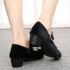 women fashion sweet ballet dance high heel shoes lady classic suede comfort spring summer shoes office work pump ab654