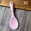 2pcs Silicone Rice Spoon New Half Transparent Thickened Non Stick High Temperature Resistant Easy Clean Kitchen Spatula Scoop Suitable for Rice