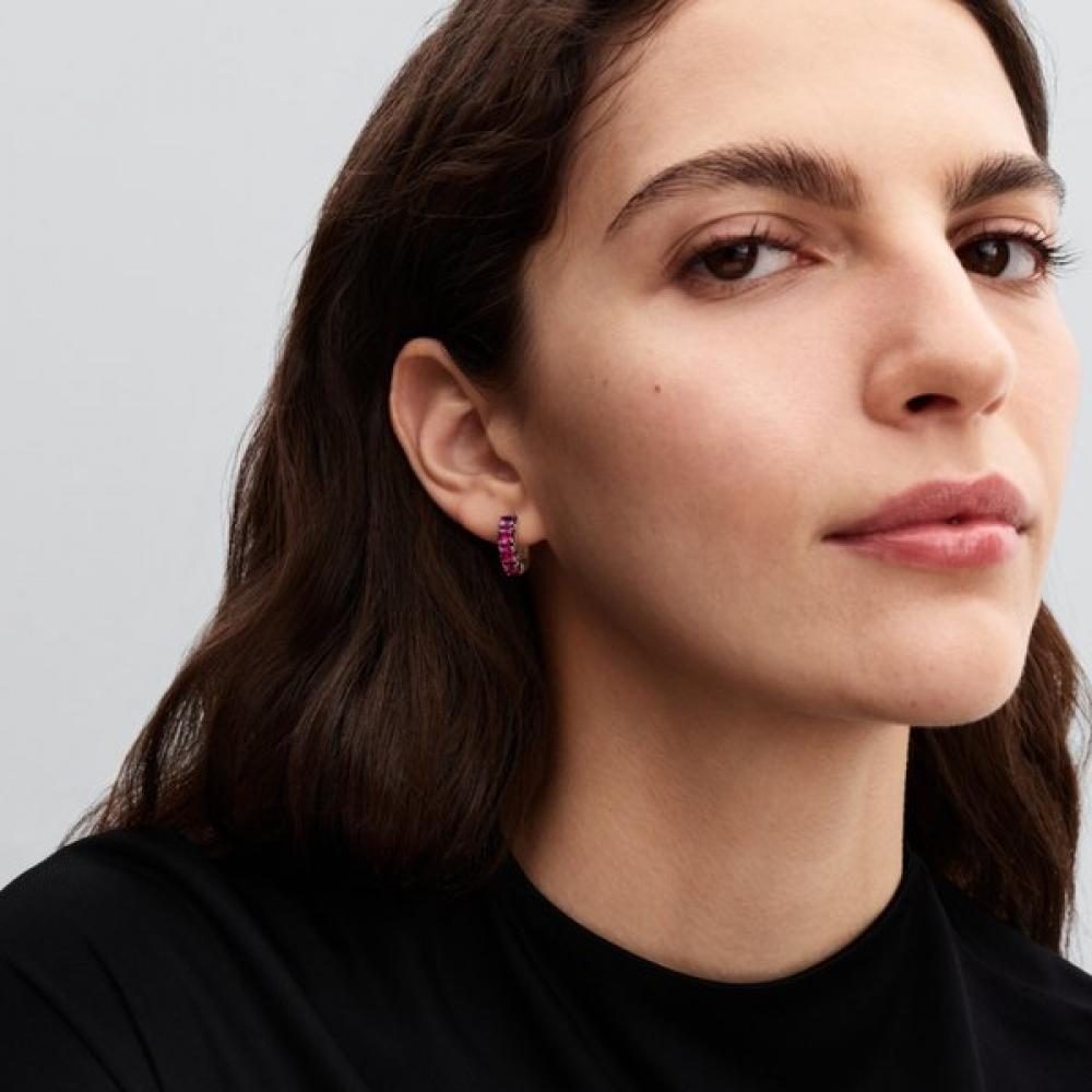 Pandora Pink Hoop Earrings 293851c02