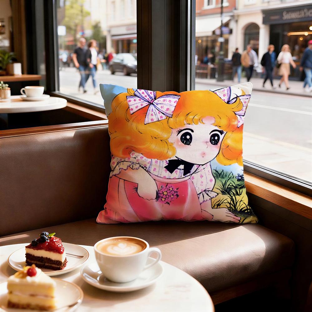 Anime Candy Candy Cushion Cover Decorative Cushions Covers Cover Sofa 50x50 Pillow 4 Piece 45x45 40x40 Pillowcase