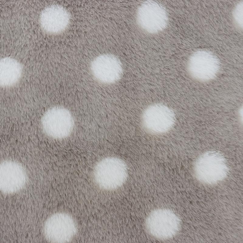 0.5/1/2 Yards Imitation Rabbit Fur Dot Printed Fabric for Soft Plush Dolls Pet Beds Hats Home Wear Handmade DIY Sewing Fabrics