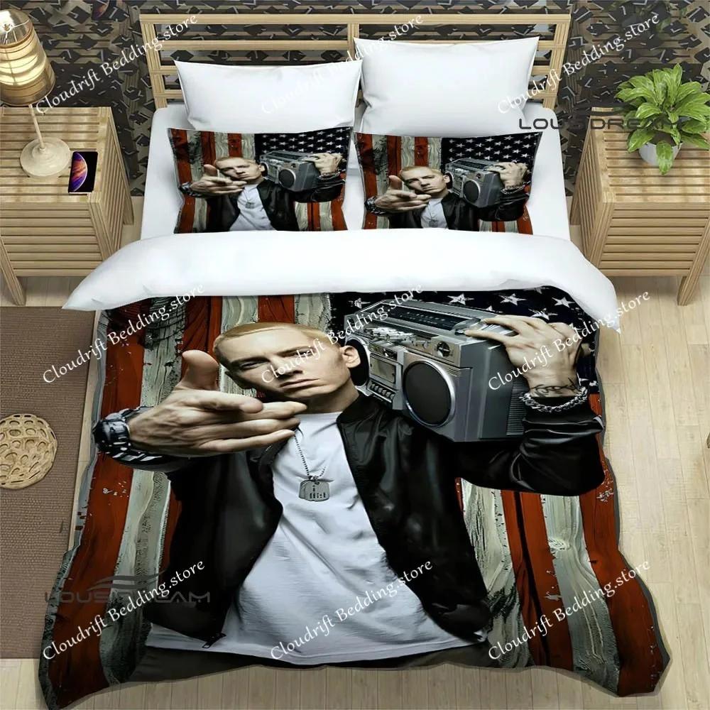 Eminem Hip -hop Singer Print Bedding Sets Exquisite Bed Supplies Set Duvet Cover Comforter Set Bedding Set Luxury Birthday Gift0