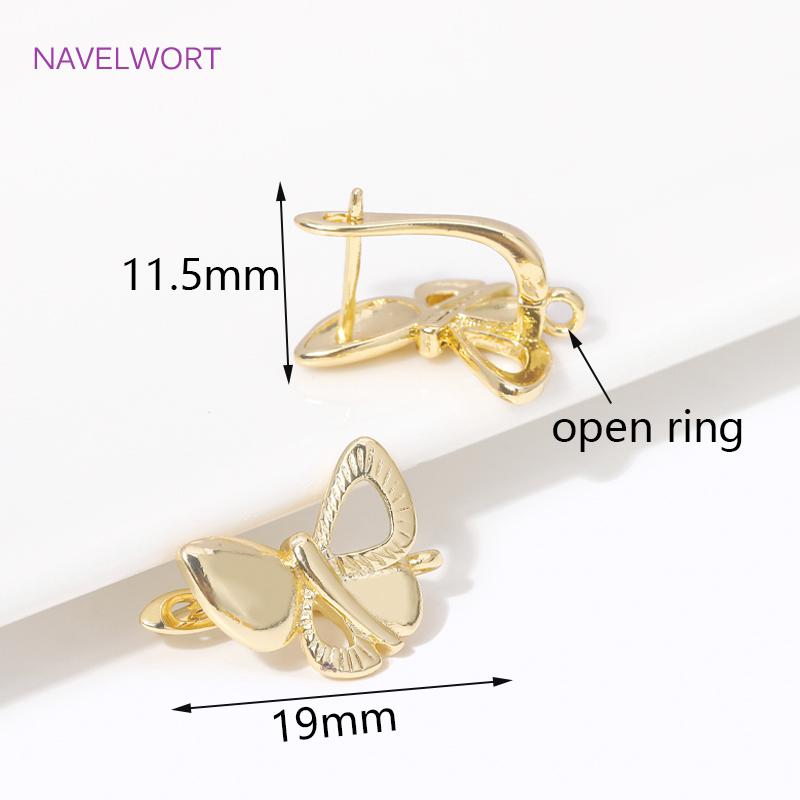 

Trendy 18K Gold Plated/Rhodium Twist Round Earrings Clasps Hooks Fasteners For Jewelry Making Handmade DIY Earring Accessories 2 Pieces